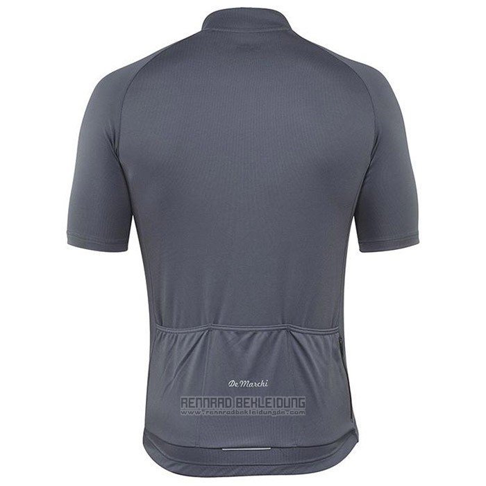 2020 Fahrradbekleidung de Marchi Grau Trikot Kurzarm und Tragerhose